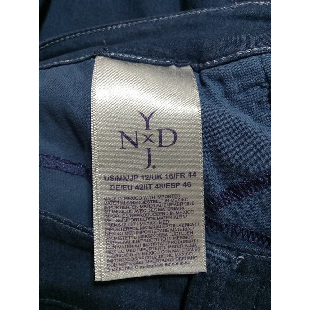 NYDJ Jeans 12 Womens BLUE  MARILYN STRAIGHT Preowned Summer Winter Casual Work - Picture 8 of 11